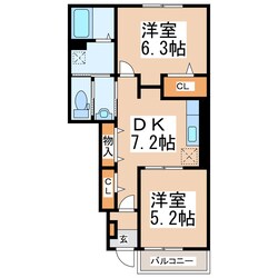 コリーヌＢの物件間取画像